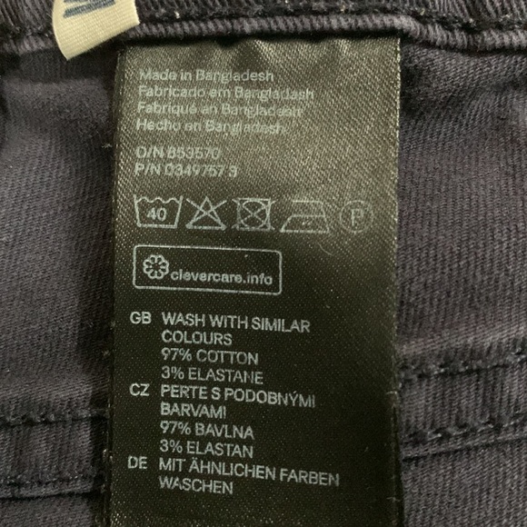 LOGG by H&M dark blue dark Cargo Pants Sz 10, dark grayish purple 2 zip pockets - Picture 8 of 10